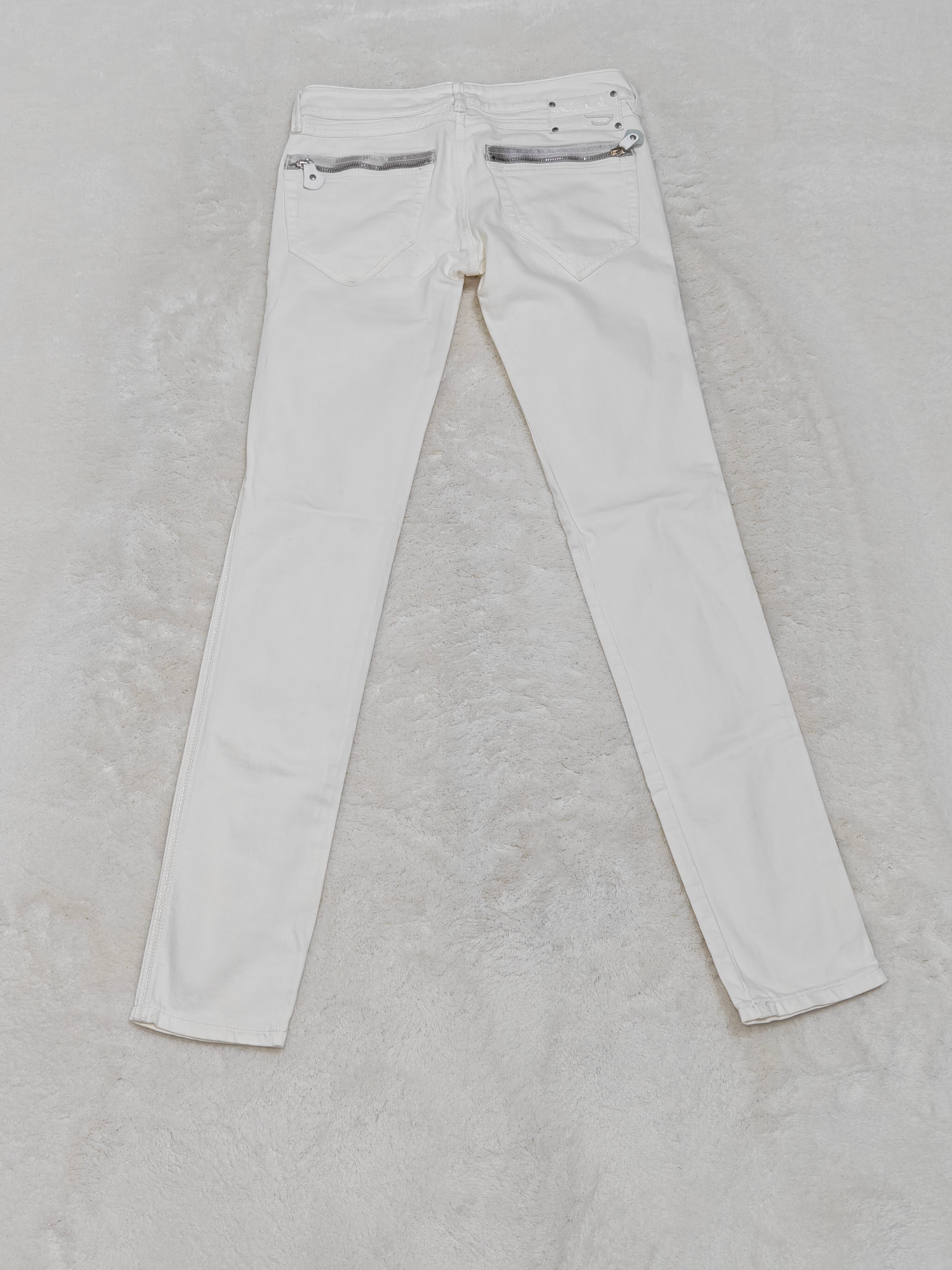 Women Y2K 2007 Diesel Clush White Wash 008AC Skinny Low Waist W27 L32 (EU 36/S) Jeans