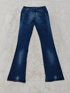 Women Y2K G-Star Midge Bootleg Blue Bootcut Low Waist W25 L32 (EU 34/XS) Jeans
