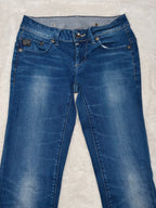 Women Y2K G-Star Midge Bootleg Blue Bootcut Low Waist W25 L32 (EU 34/XS) Jeans