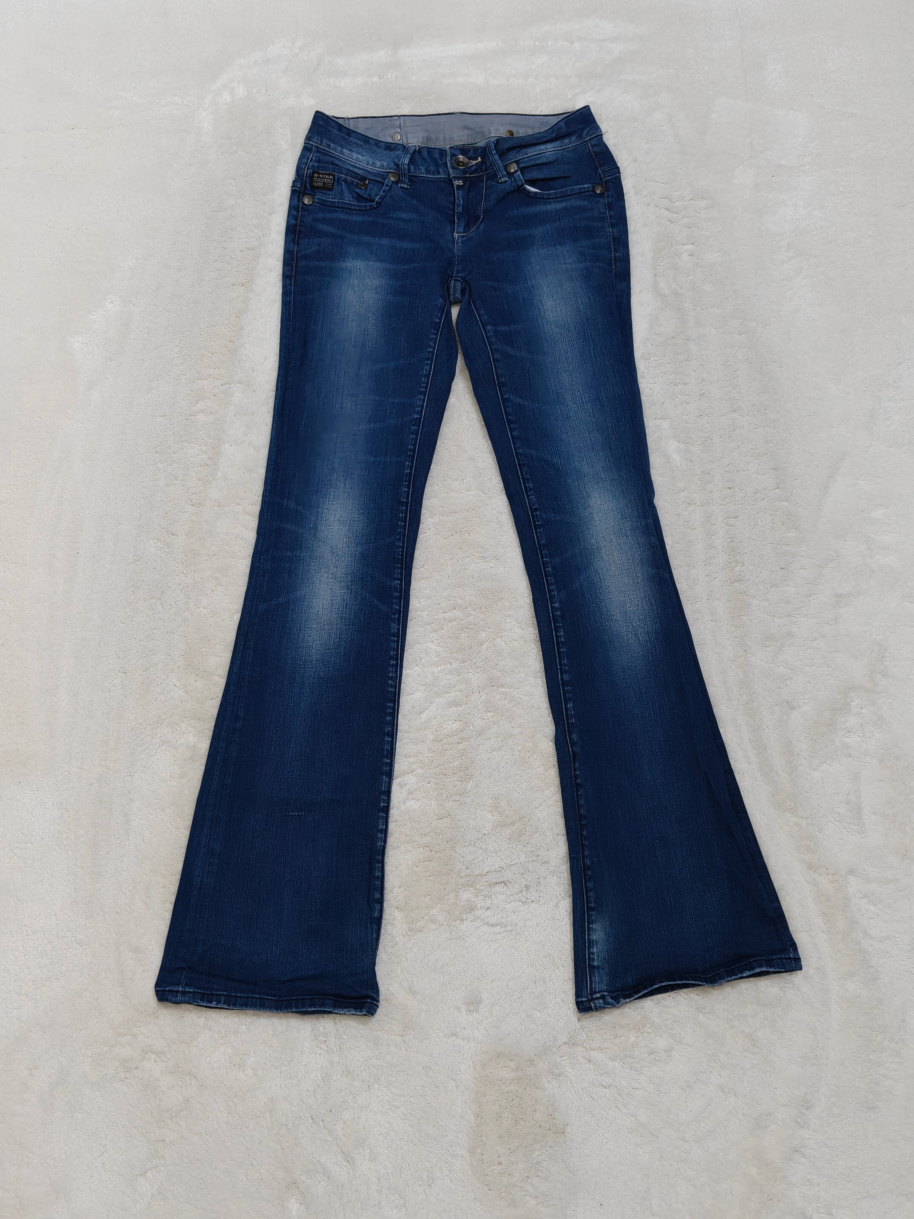Women Y2K G-Star Midge Bootleg Blue Bootcut Low Waist W25 L32 (EU 34/XS) Jeans
