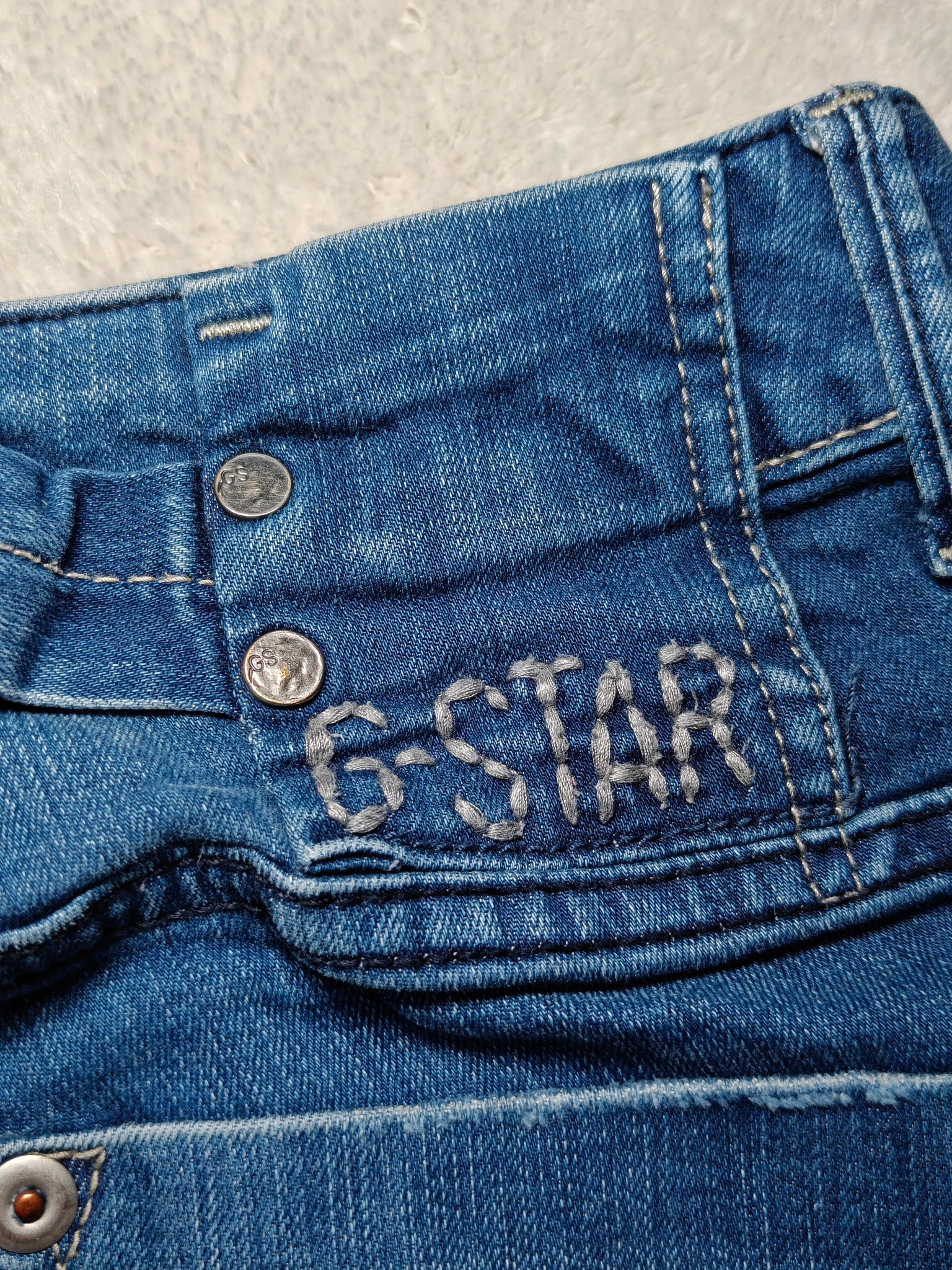 Women Y2K G-Star Midge Bootleg Blue Bootcut Low Waist W25 L32 (EU 34/XS) Jeans