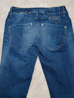 Women Y2K G-Star Midge Bootleg Blue Bootcut Low Waist W25 L32 (EU 34/XS) Jeans