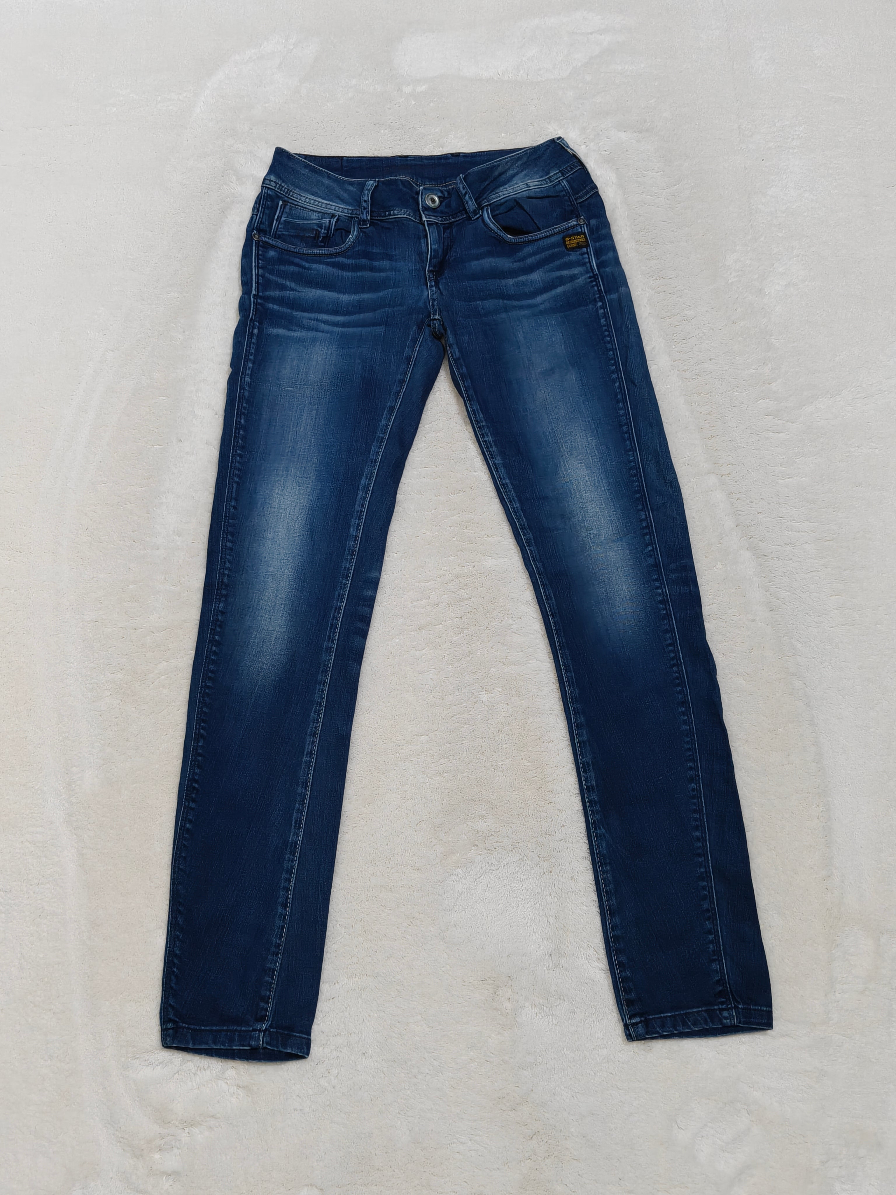 Women Y2K G-Star Midge Cody Blue Skinny Low Waist W28 L32 (EU 38/M) Jeans