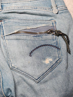 Women Y2K G-Star Midge Cody Light Blue Skinny Low Waist W27 L32 (EU 36/S) Jeans