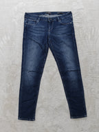 Women Y2K Guess Blue Skinny Ultra Low Waist W29 L29 (EU 38/M) Jeans