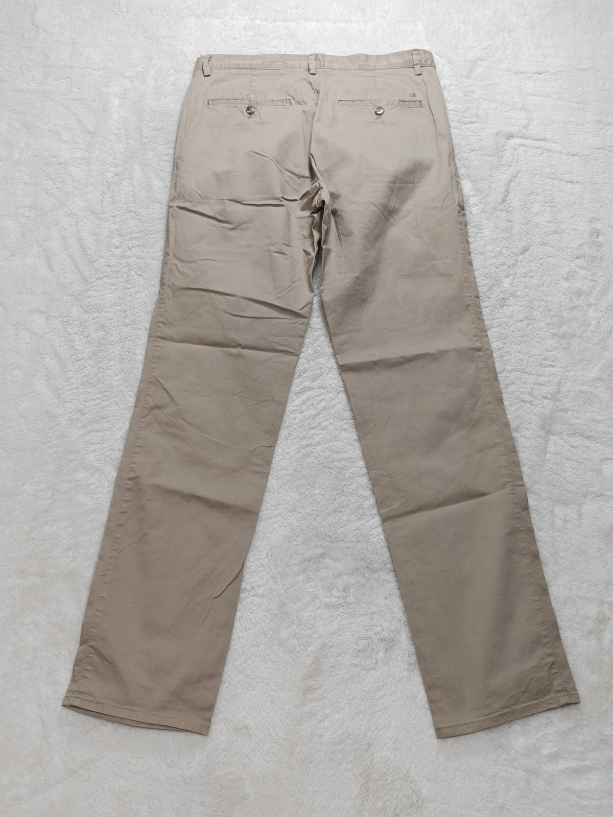 Men Calvin Klein Chino Beige Slim W32 L32 Y2K Pants