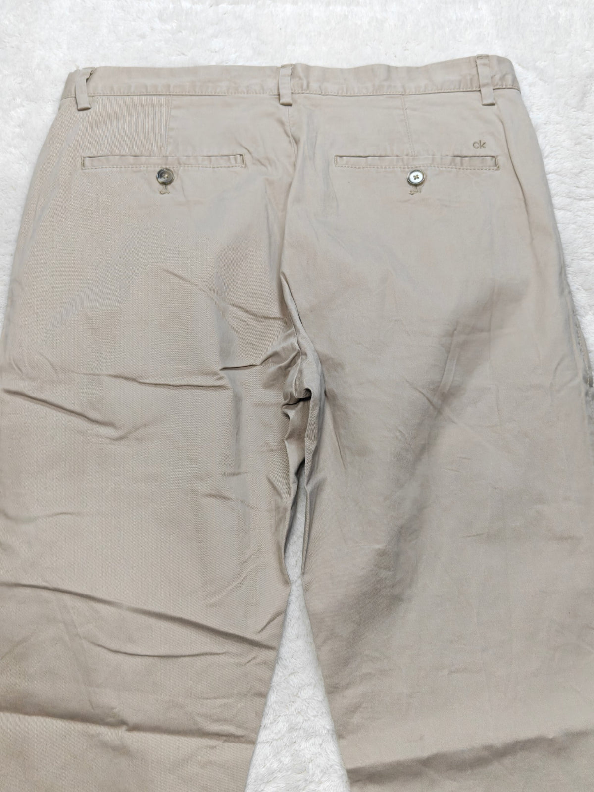 Men Calvin Klein Chino Beige Slim W32 L32 Y2K Pants