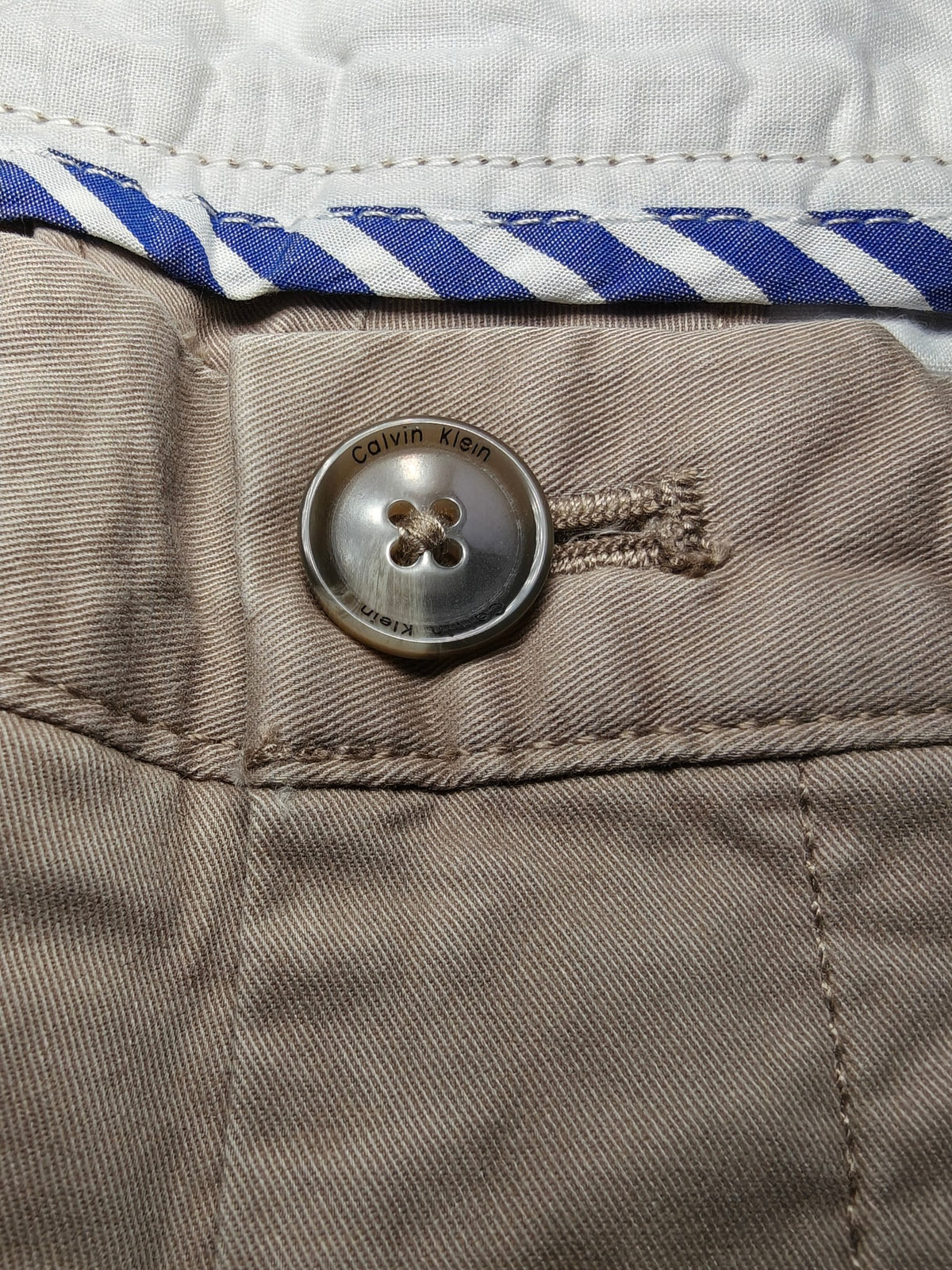Men Calvin Klein Chino Beige Slim W32 L32 Y2K Pants