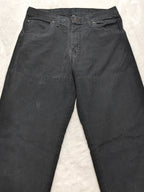 Men Dickies Double Knee 6-Pocket Duck Black Straight W32 L34 Jeans