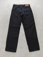 Men Dickies Double Knee 6-Pocket Duck Black Straight W32 L34 Jeans