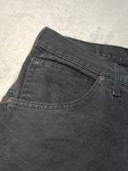 Men Dickies Double Knee 6-Pocket Duck Black Straight W32 L34 Jeans