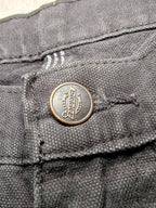 Men Dickies Double Knee 6-Pocket Duck Black Straight W32 L34 Jeans