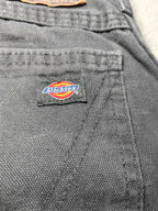 Men Dickies Double Knee 6-Pocket Duck Black Straight W32 L34 Jeans