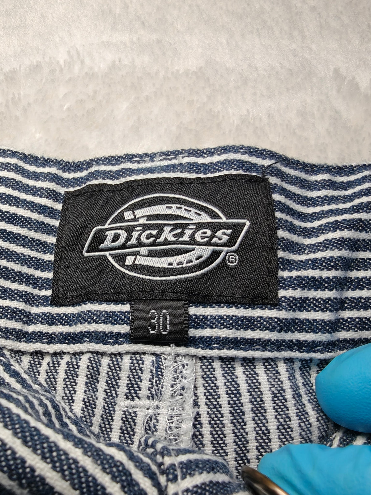 Men Dickies Hickory Stripe Carpenter Blue/white Straight W30 L32 Y2K Pants
