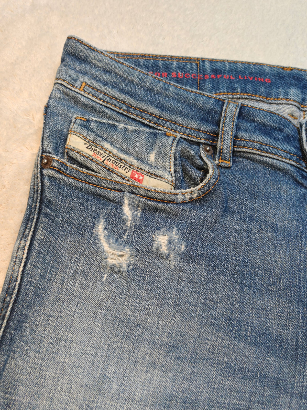 Men Diesel 1979 Sleenker Blue AO3596 Skinny W30 L34 Y2K Jeans