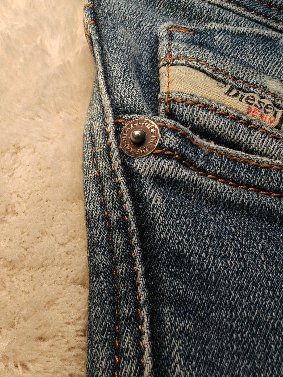 Men Diesel 1979 Sleenker Blue AO3596 Skinny W30 L34 Y2K Jeans