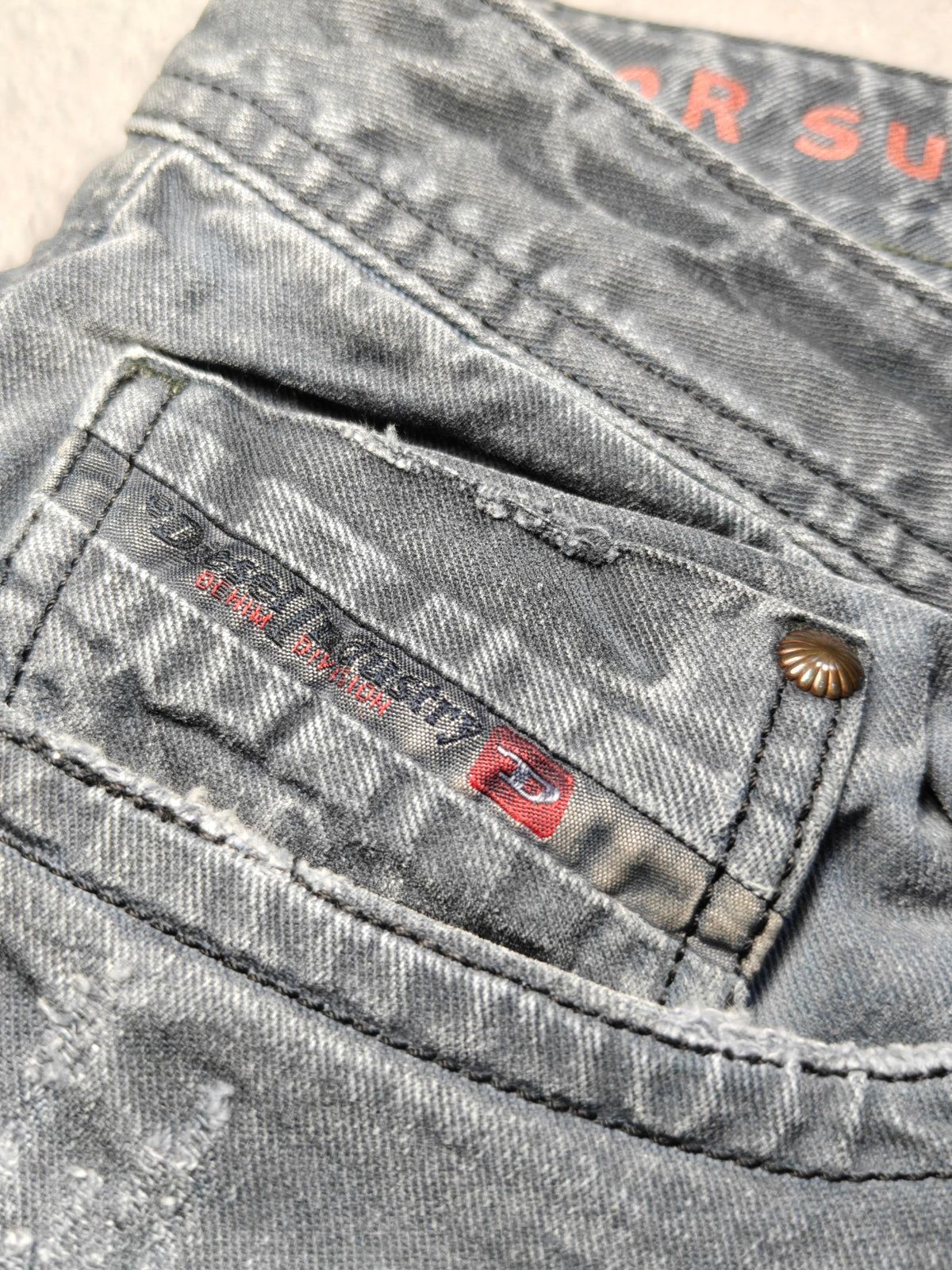 Men Diesel Braddom Black 0802K Slim carrot W30 L32 Y2K Jeans