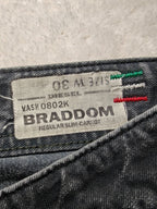 Men Diesel Braddom Black 0802K Slim carrot W30 L32 Y2K Jeans