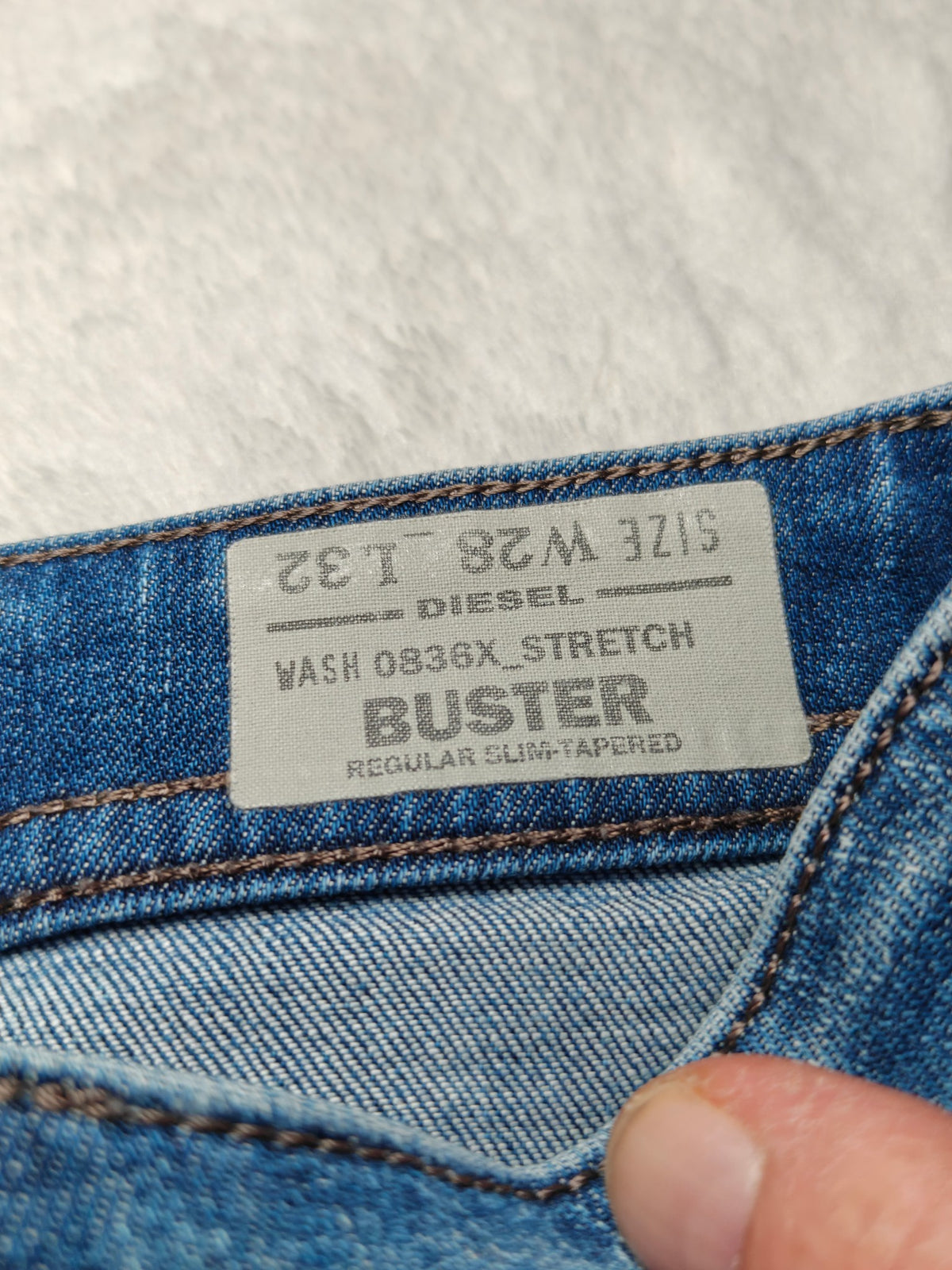 Men Diesel Buster Blue 0836X Tapered W28 L32 Y2K Jeans