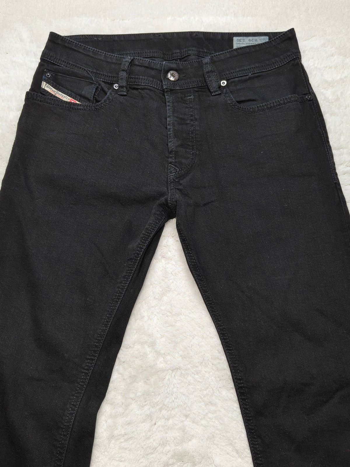Men Diesel Sleenker Black 0886Z Slim W29 L30 Y2K Jeans