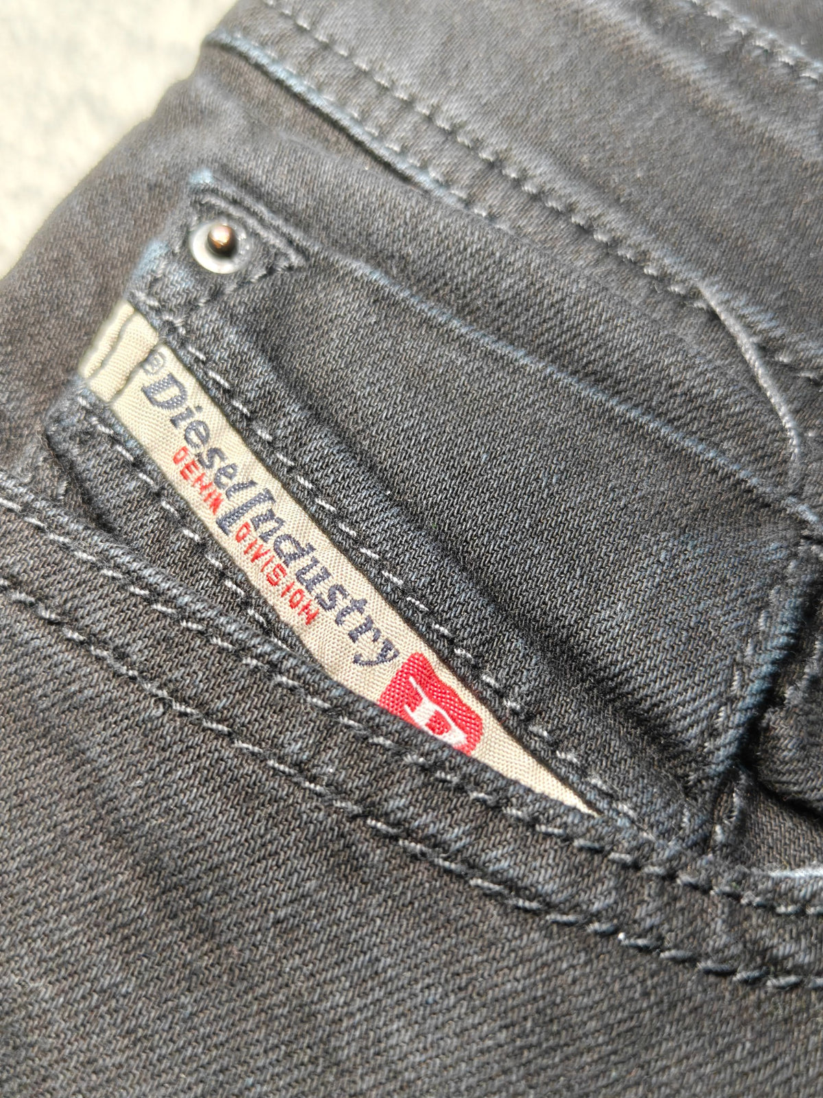 Men Diesel Sleenker Black 0886Z Slim W29 L30 Y2K Jeans