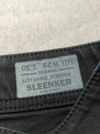 Men Diesel Sleenker Black 0886Z Slim W29 L30 Y2K Jeans