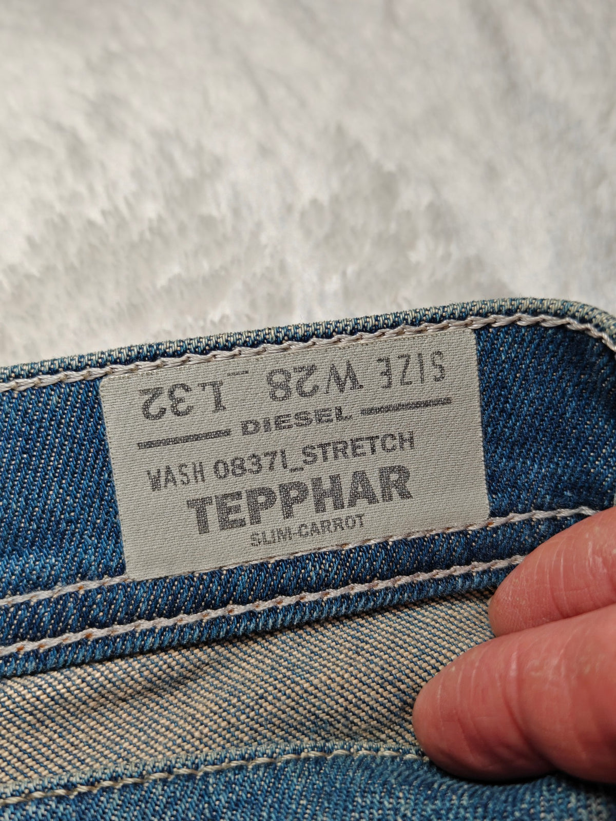Men Diesel Tepphar Dark blue 0837I Slim carrot W28 L32 Y2K Jeans