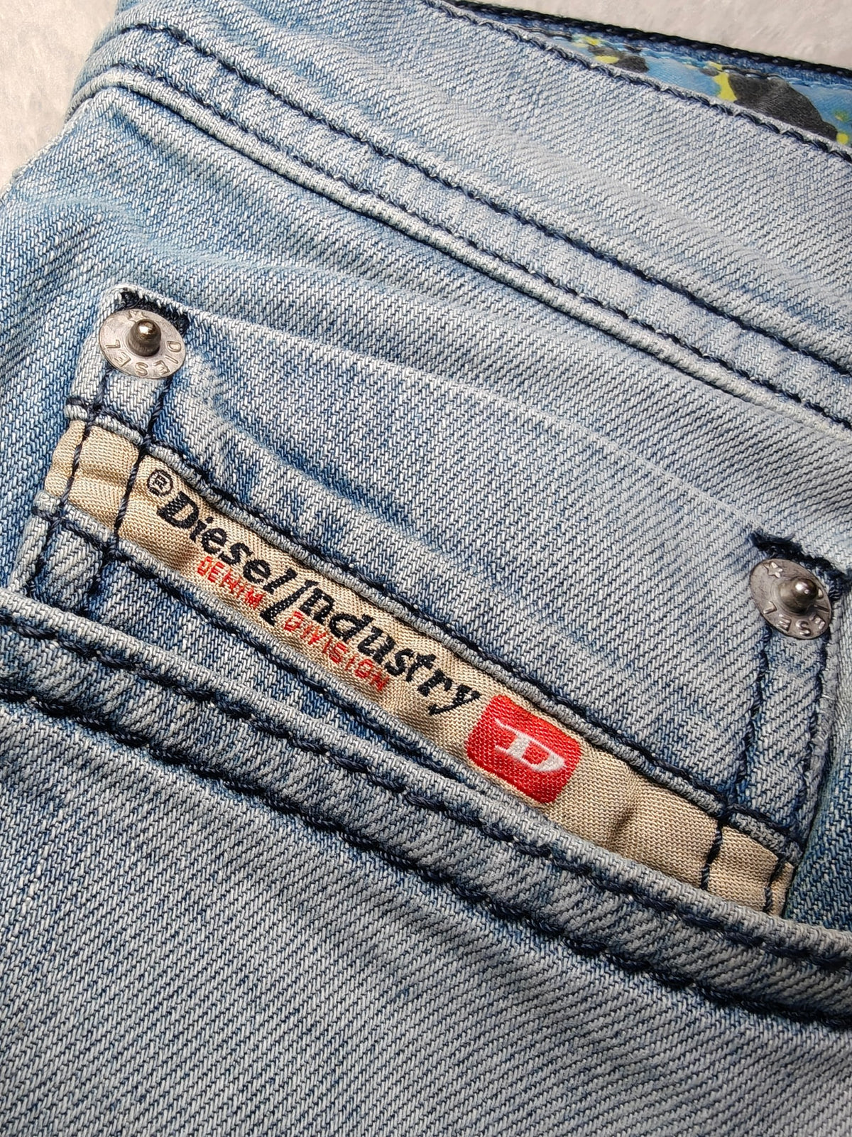 Men Diesel Tepphar Light blue 084CU Slim carrot W28 L30 Y2K Jeans