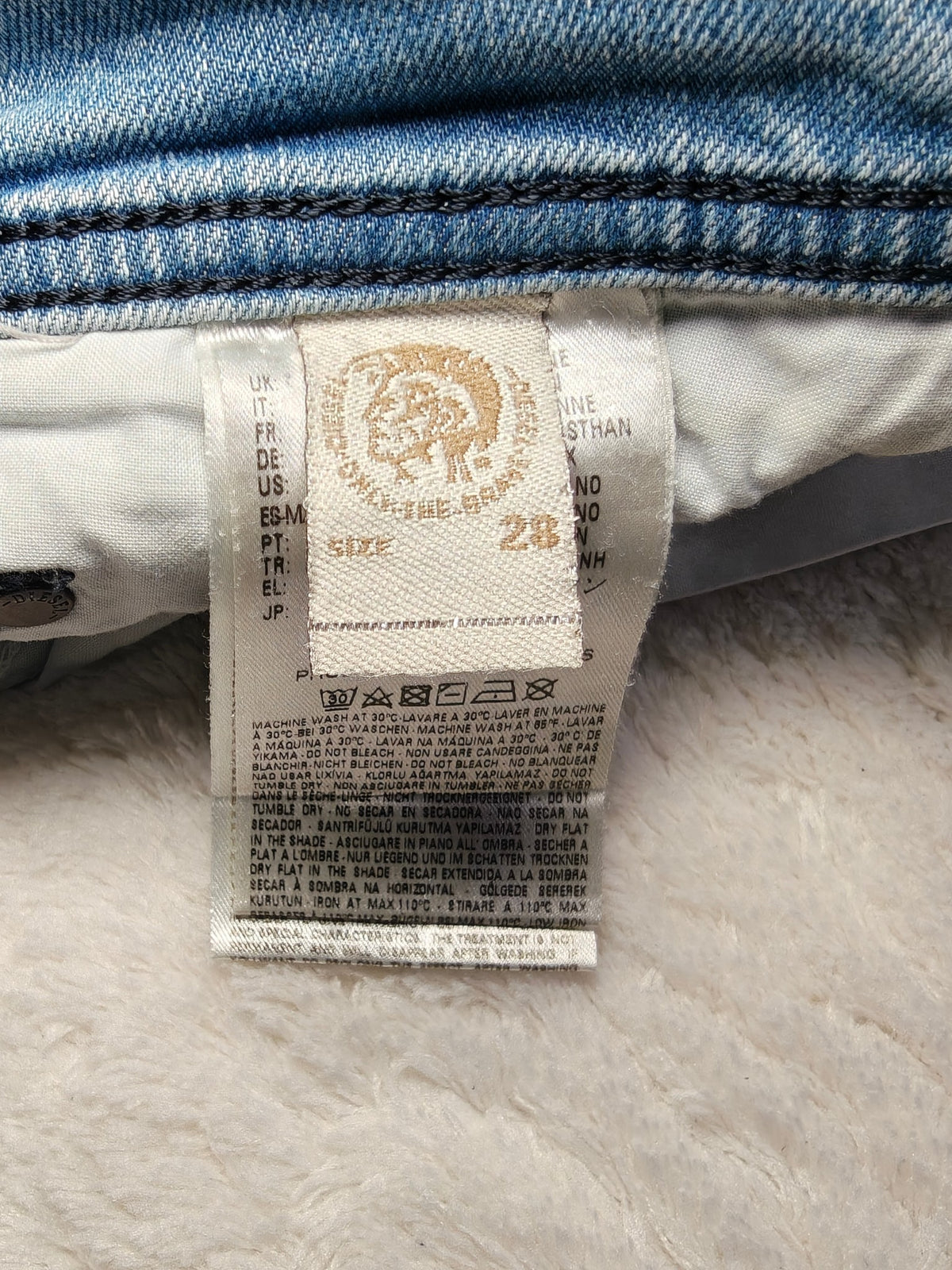 Men Diesel Tepphar Light blue 084CU Slim carrot W28 L30 Y2K Jeans