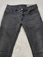 Men Diesel Troxer Black R6QE9 Slim W29 L32 Y2K Jeans