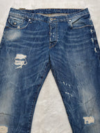 Men G-star Morris Blue DEEP INDIGO MM Straight W34 L34 2000s Jeans