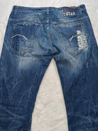 Men G-star Morris Blue DEEP INDIGO MM Straight W34 L34 2000s Jeans