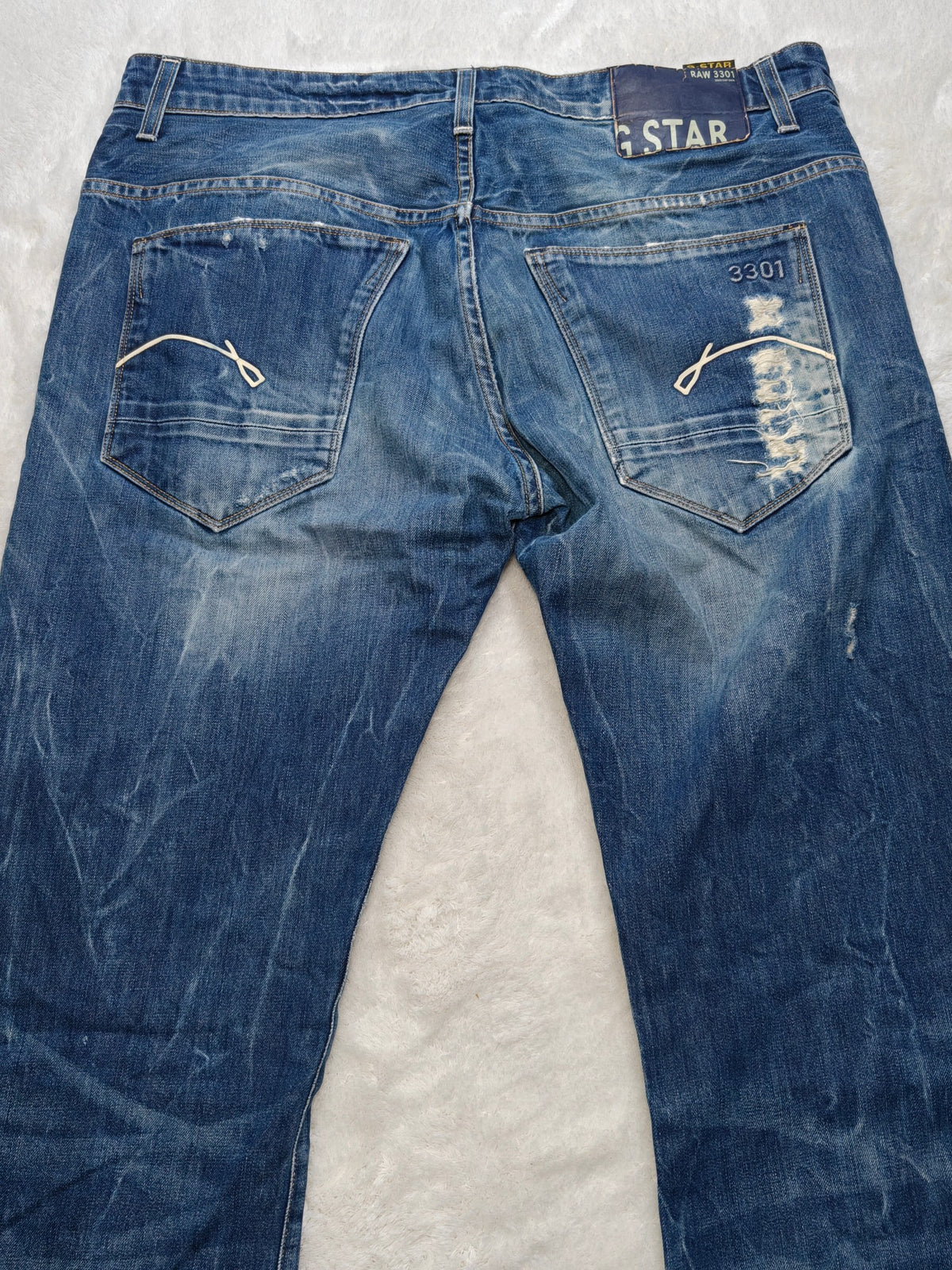 Men G-star Morris Blue DEEP INDIGO MM Straight W34 L34 2000s Jeans