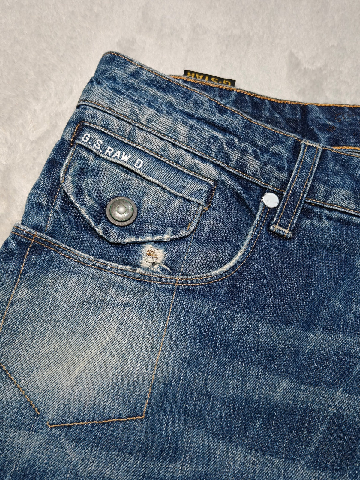 Men G-star Morris Blue DEEP INDIGO MM Straight W34 L34 2000s Jeans