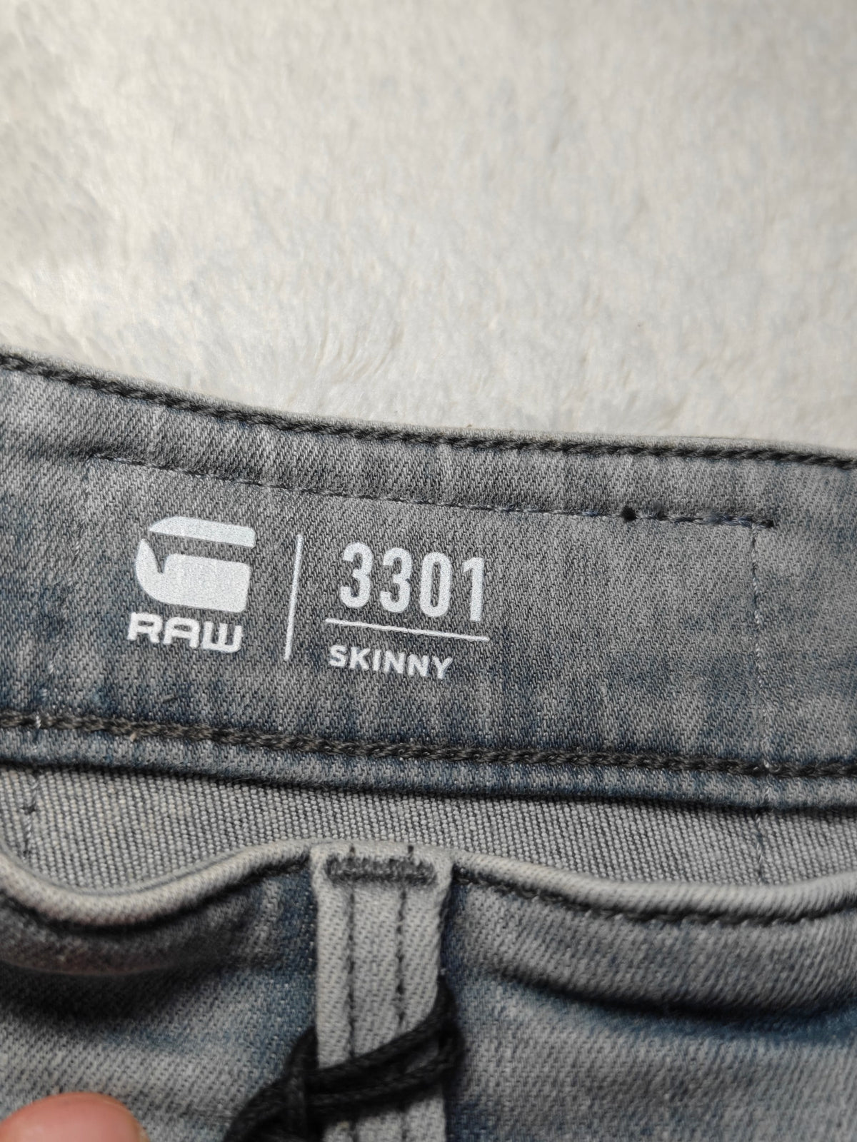 Men G-Star RAW 3301 Faded industrial grey Skinny W27 L32 Jeans