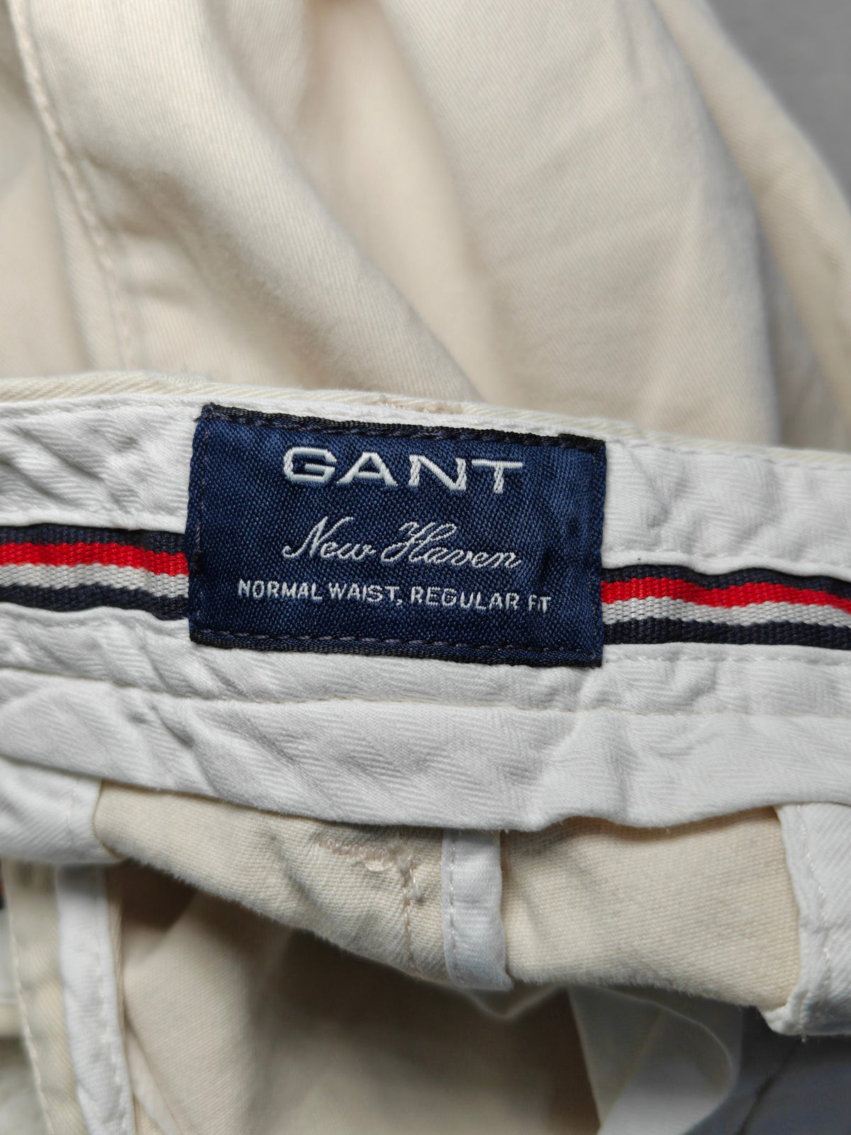 Men Gant Chino Cream Regular fit W36 L32 Y2K Pants