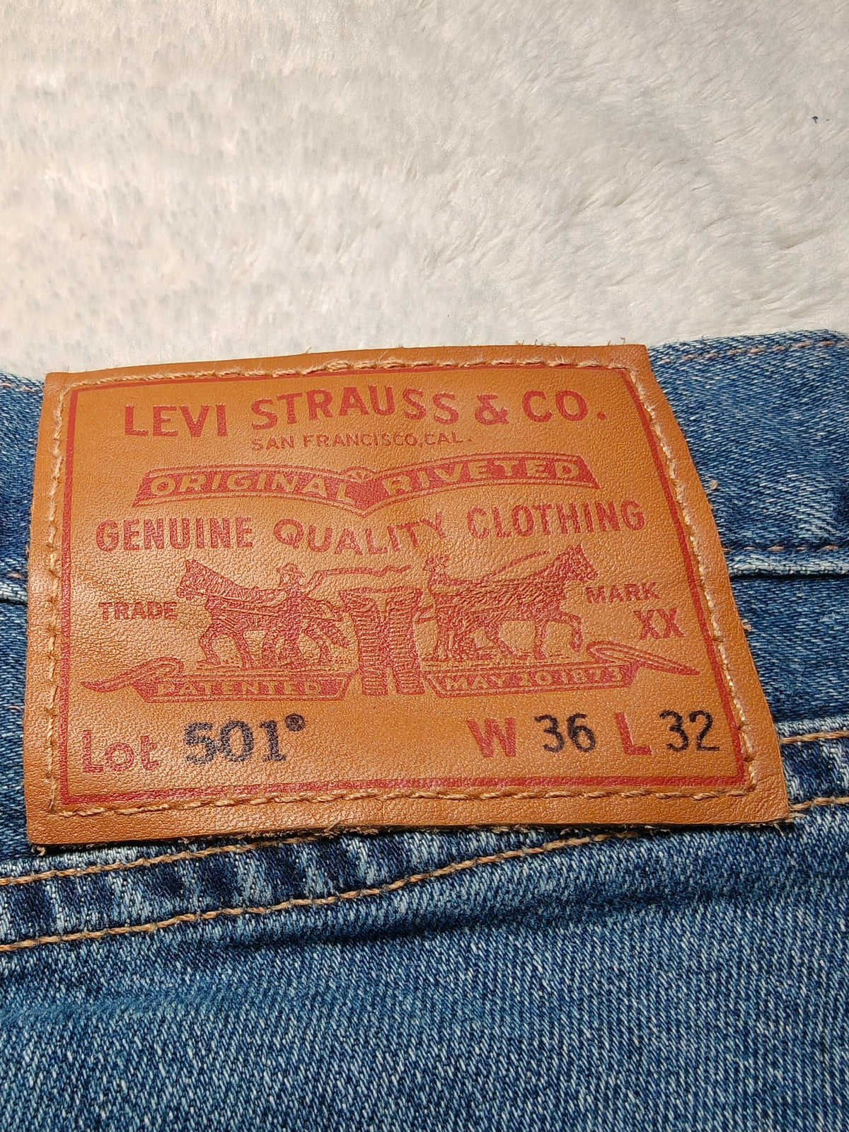 Men Levi's 501 Blue 3339 Straight W36 L30 Y2K Jeans