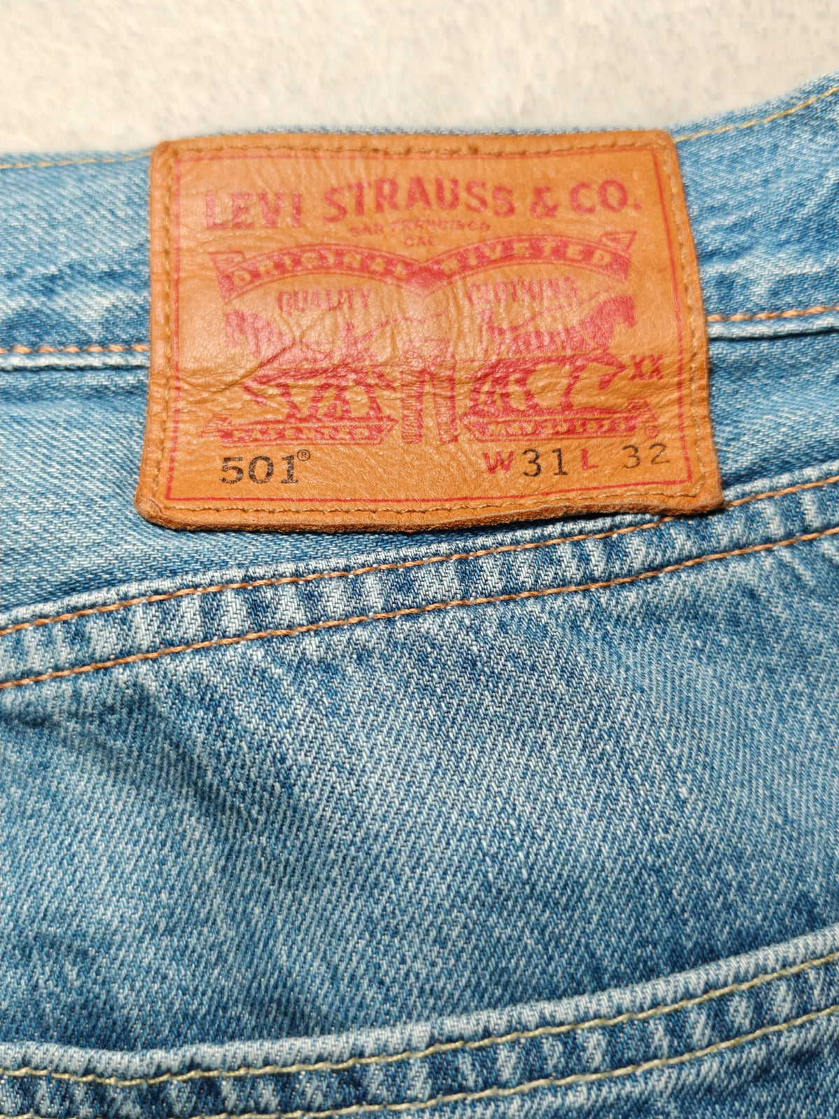 Men Levi's 501 Light blue Straight W31 L32 Y2K Jeans