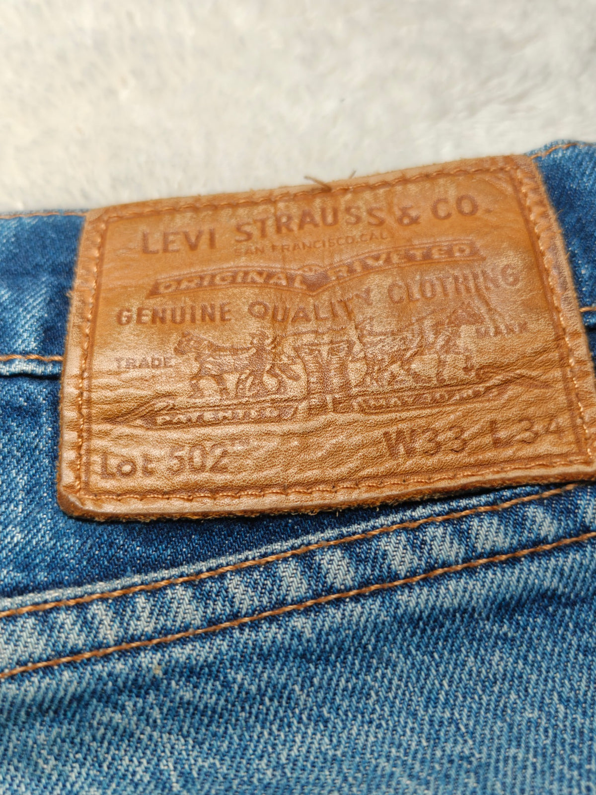 Men Levi's 502 Blue 29507-0020 Slim straight W33 L34 Y2K Jeans