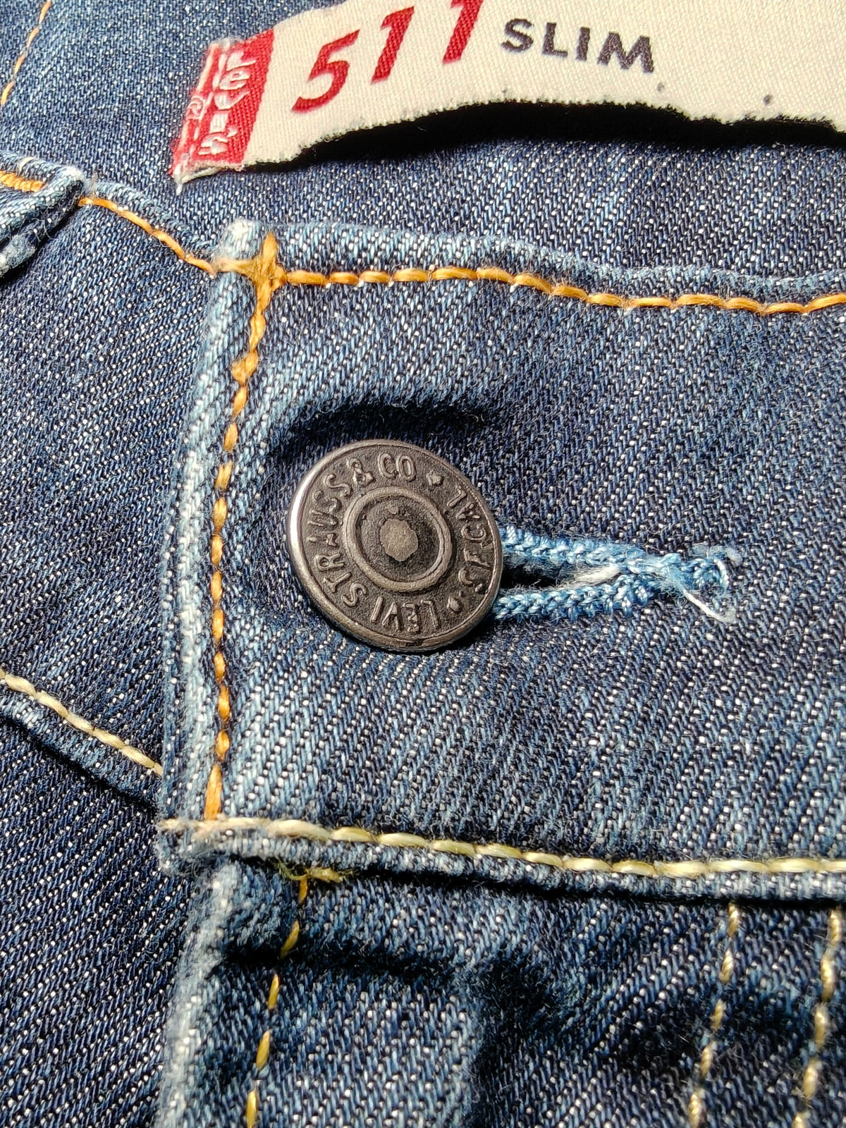Men Levi's 511 Blue 0376 Slim W30 L28 Y2K Jeans