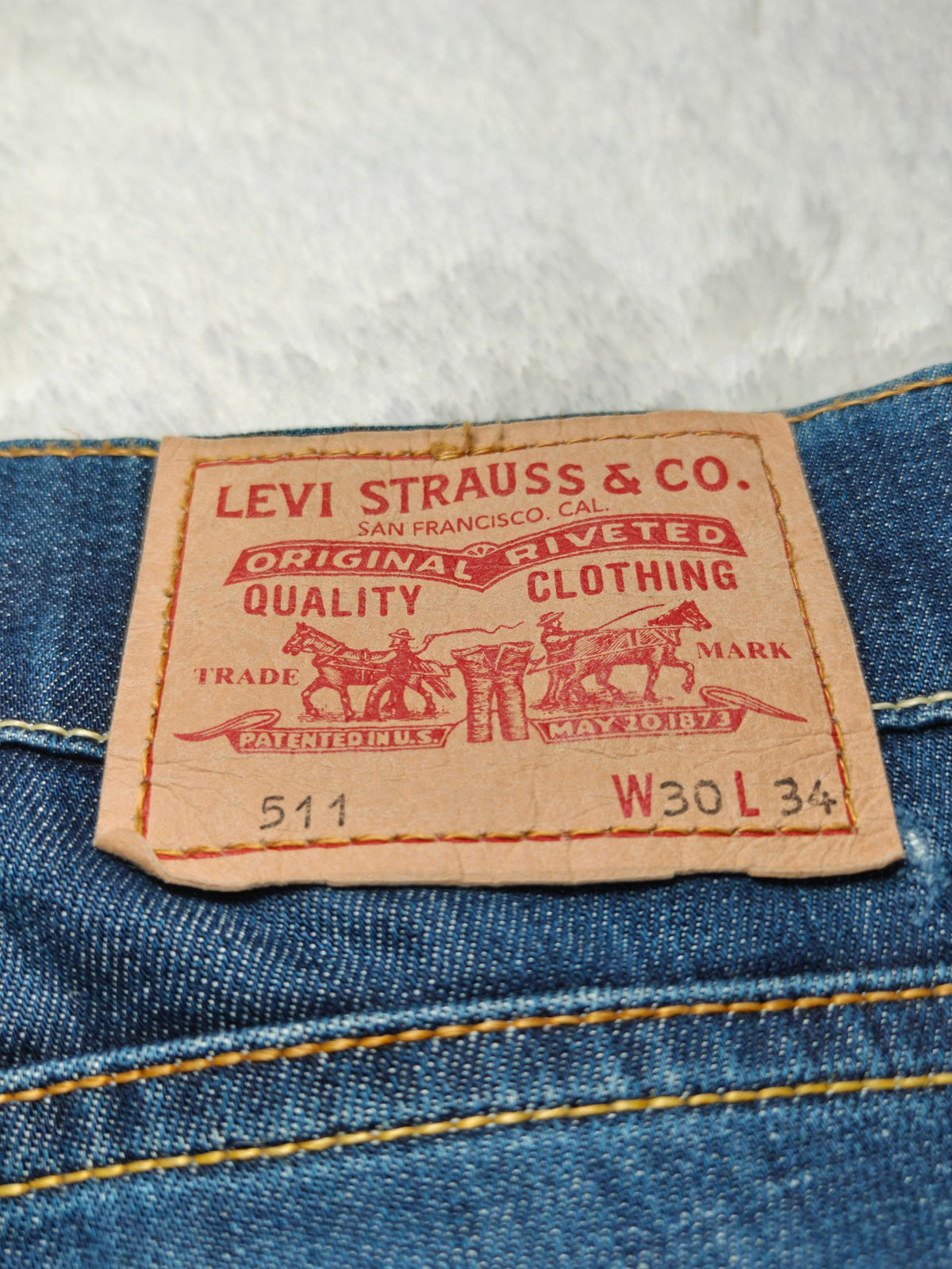 Men Levi's 511 Blue 0376 Slim W30 L28 Y2K Jeans