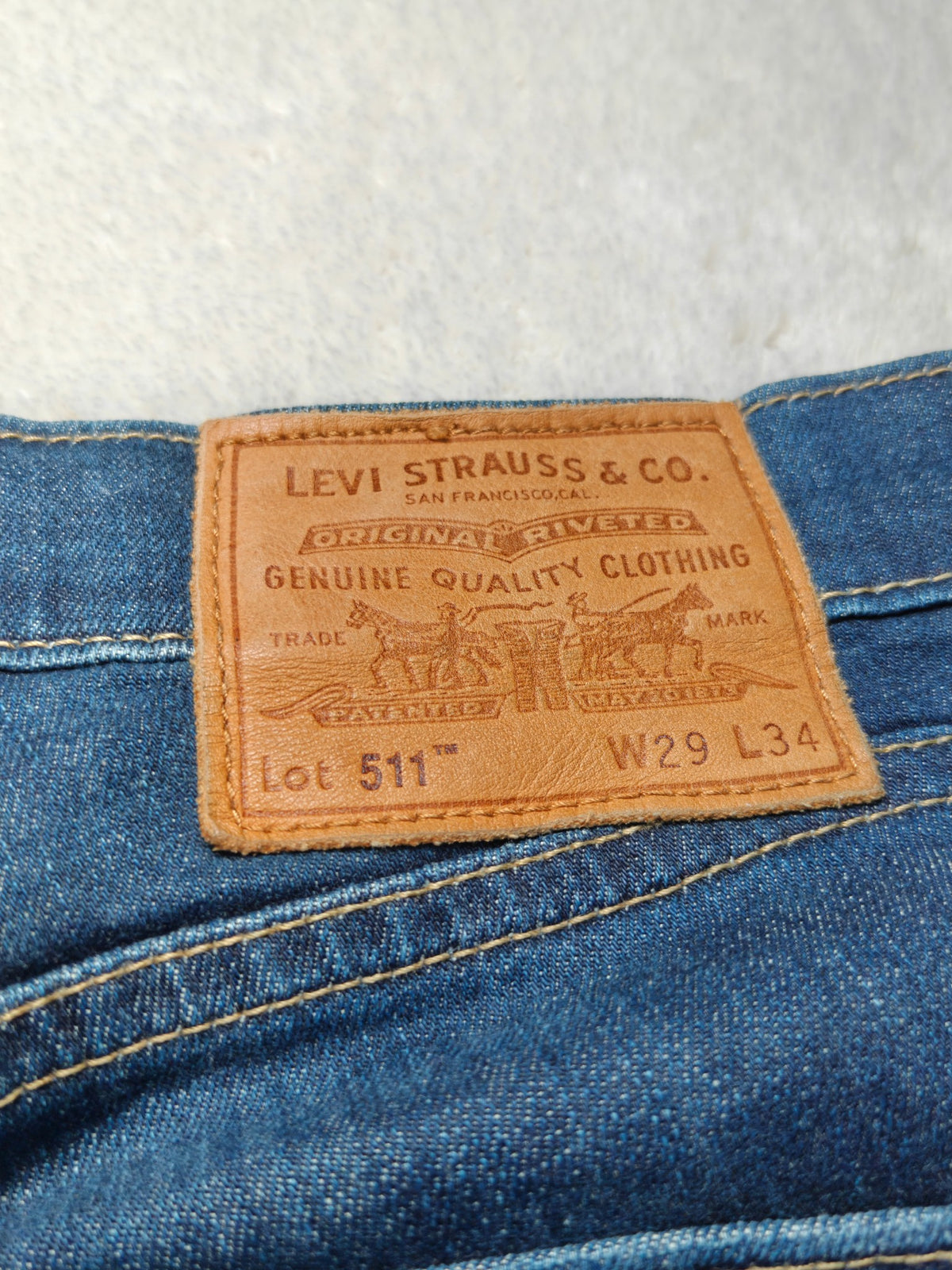 Men Levi's 511 Blue Slim W29 L34 Y2K Jeans