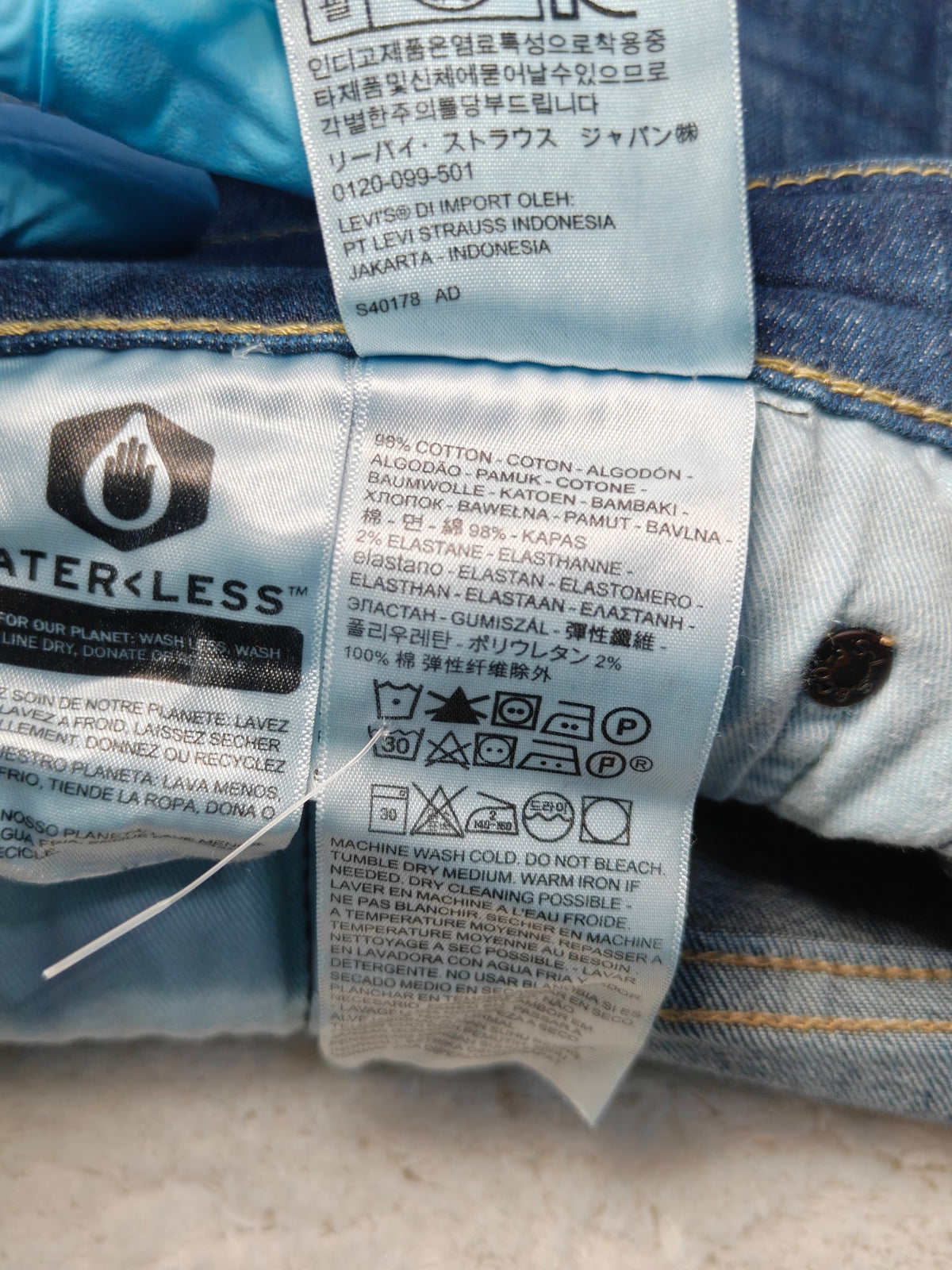Men Levi's 511 Blue Slim W29 L34 Y2K Jeans
