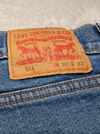 Men Levi's 511 Blue Slim W30 L32 Y2K Jeans