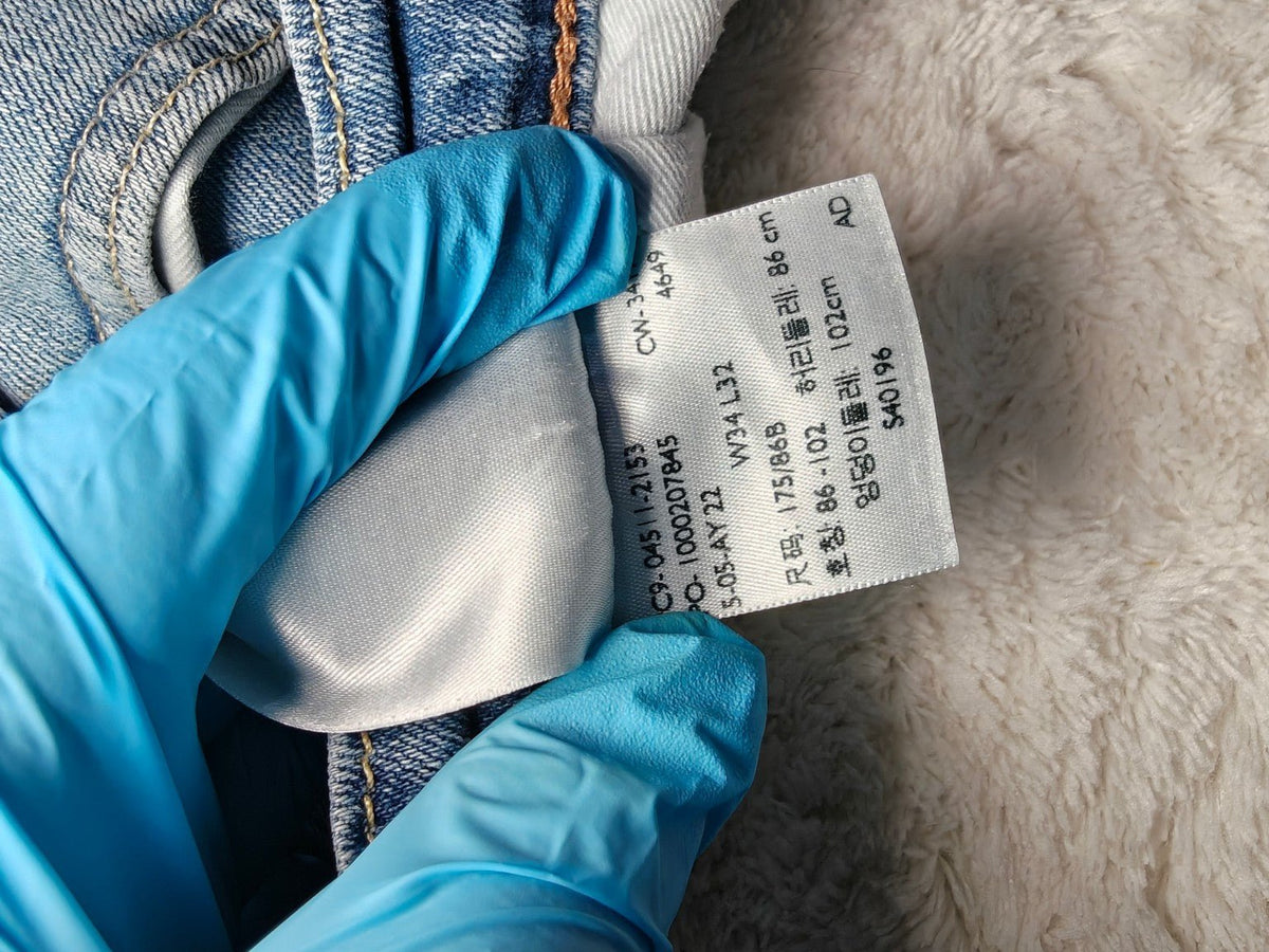 Men Levi's 511 Light Blue Slim W34 L32 Y2K Jeans