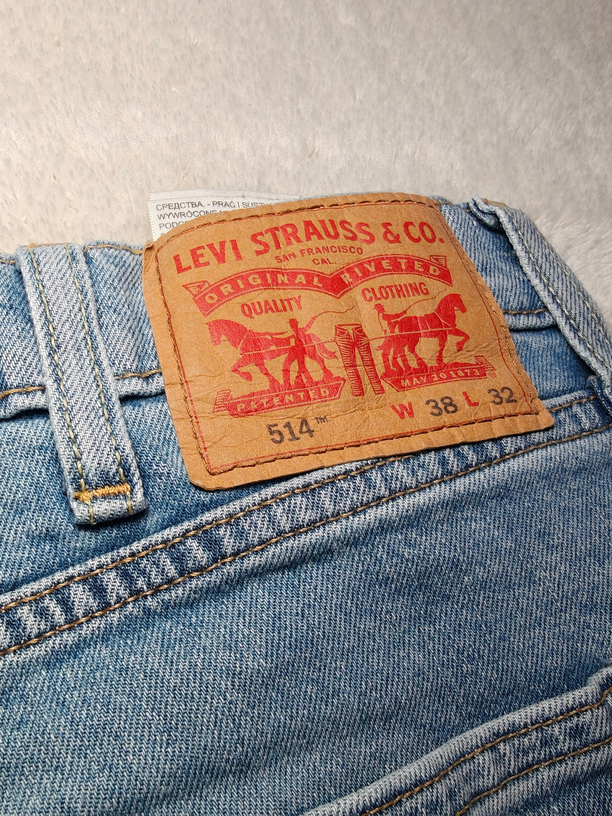 Men Levi's 514 Light blue Straight W38 L32 Y2K Jeans