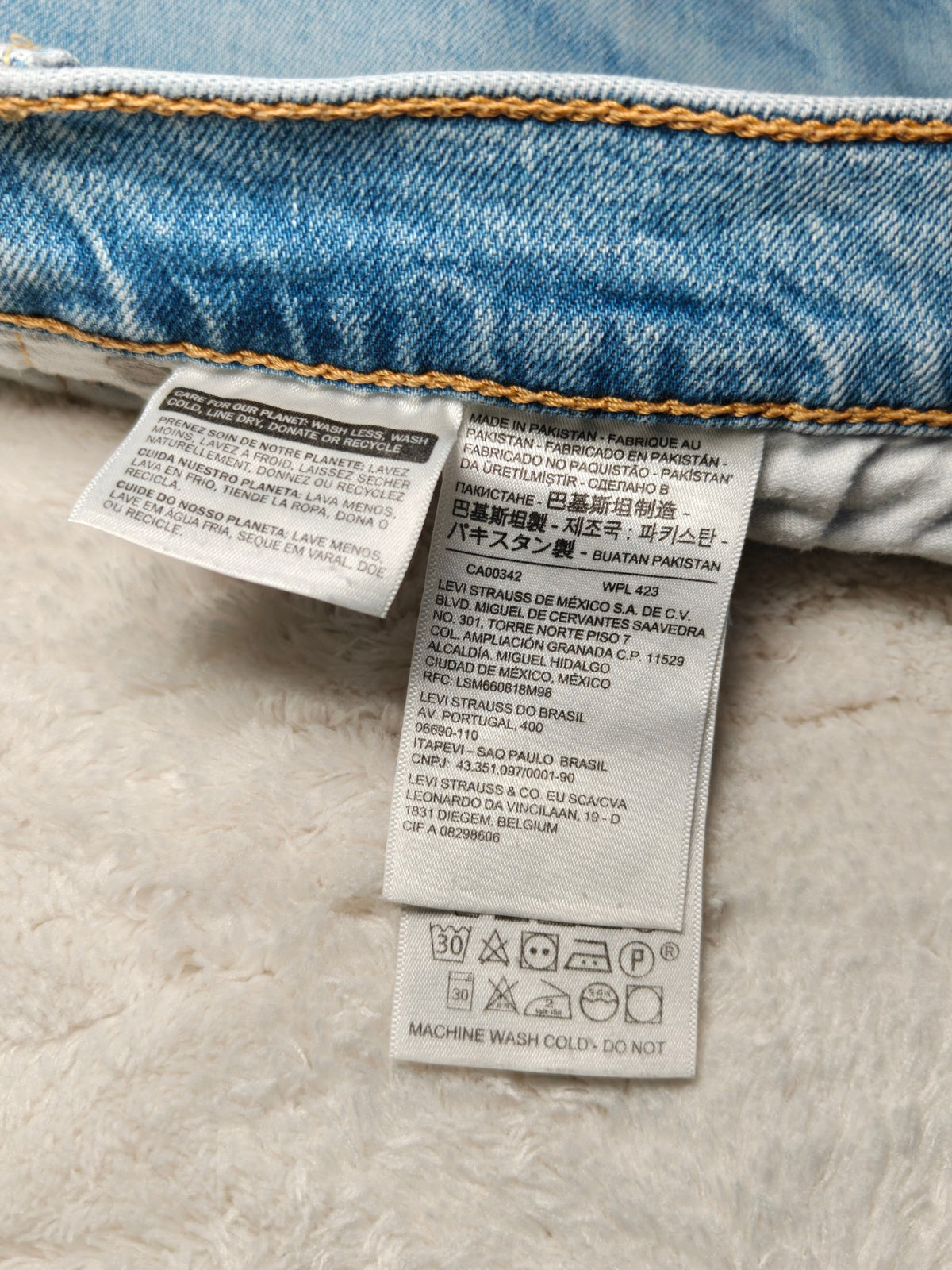 Men Levi's 514 Light blue Straight W38 L32 Y2K Jeans