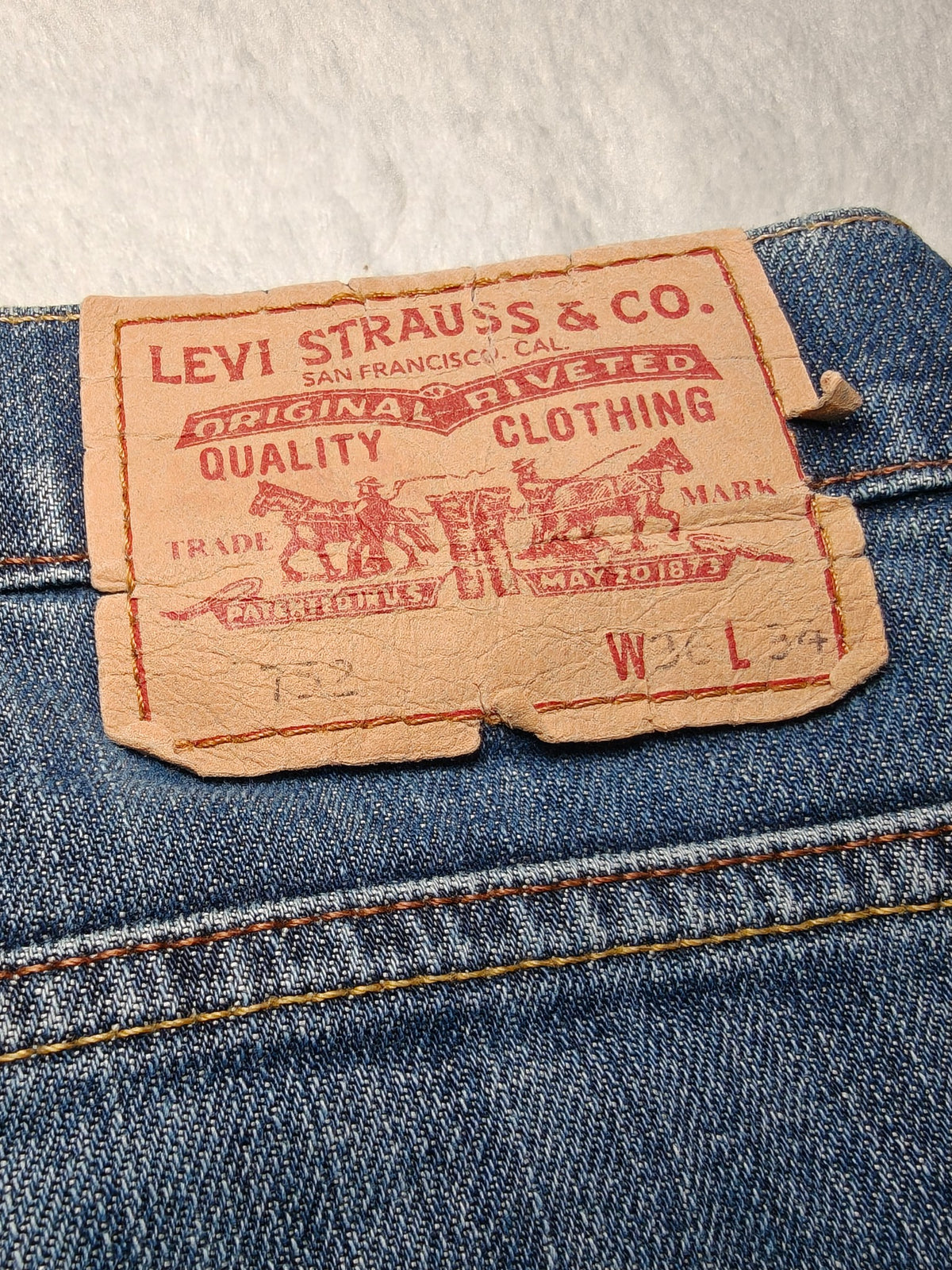 Men Levi's 752 Blue 0011 Straight W36 L28 2000s Jeans