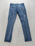 Men Stash House Skinny Distressed Details Blue Skinny W30 L32 Y2K Jeans