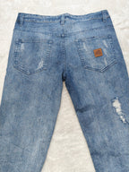 Men Stash House Skinny Distressed Details Blue Skinny W30 L32 Y2K Jeans